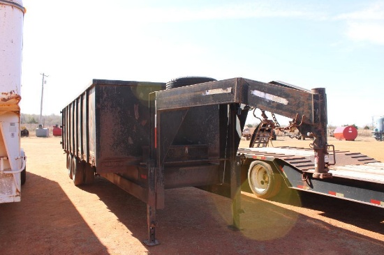 20' T/A GOOSENECK DUMP TRAILER, BILL OF SALE...