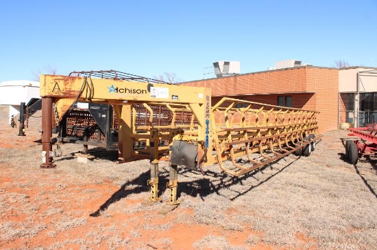 2011 ATCHISON SUPER SIXTEEN T/A GOOSENECK HAY BALE TRAILER, HYD DUMP ,BILL OF SALE...
