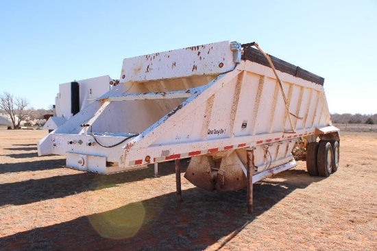1988 FREUHAUF T/A SINGLEGATE BELLY DUMP ROCK TRAILER, S/N 1H4D03222JJ020701