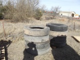 (8) ASSORTED TRUCK TIRES & RIMS...