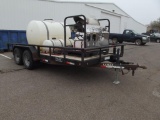MOBIL POWERWASHER MTD ON T/A 16' BUMPERPULL TRAILER, 3500 PSI WASHER, 535 GAL WATER TANK, 35 & 14