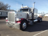 2013 PETERBILT 389 T/A TRUCK TRACTOR, S/N 1XPXD49X1DD209934, 525 HP ISX ENG, 18 SPD TRANS, OD READS