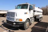 1999 STERLING T/A WATER TRUCK, S/N 2FWYJWEB5XAA54621,CAT C12 ENG, 10 SPD TRANS, OD READS 882229