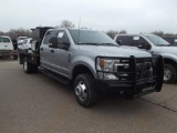2022 FORD F350 4X4 CREWCAB FLATBED, S/N 1FD8W3HT5NEE82763, 6.7 DIESEL , AUTO TRANS, OD READS 5707