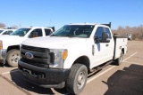 2017 FORD F350 4X4 EXT CAB SERVICE TRUCK, S/N 1FT8X3B64HEC68517, V8, AUTO , OD READS 234275 MILES,