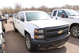2014 CHEVY SILVERADO 1500 4X4 DOUBLE CAB PICKUP, S/N 3GCUKPEH7EG325301, V6 , AUTO TRANS, OD READS