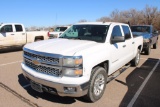 2013 CHEVY SILVERADO 1500 4X4 CREWCAB PICKUP, S/N 3GCUKREC4EG175471, V8, AUTO, OD READS 184069 MILES
