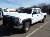 2006 CHEVY 2500 CREWCAB PICKUP, S/N 1GCHK23DX6F212773, DIESEL ENG, AUTO TRANS , OD READS 239016
