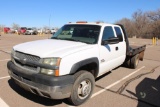 2003 CHEVY 3500 4X4 FLATBED, S/N 1GBJK391X3E323494, DURAMAX ENG, AUTO TRANS, OD READS 199822 MILES