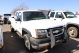 2003 CHEVY 2500HD 4X4 EXTCAB PICKUP, S/N 1GCHK29G73E324398, V8, AUTO TRANS, OD READS 206501 MILES...