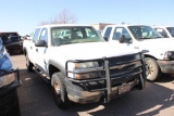 2003 CHEVY 2500HD 4X4 CREWCAB PICKUP, S/N 1GCHK23U23F148692, V8, AUTO TRANS, OD READS 144972 MILES