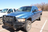 2003 DODGE RAM 2500 4X4 CREWCAB PICKUP, S/N 3D7KU28C03G775752, CUMMINS, AUTO TRANS, OD READS 158696