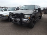 2002 FORD F250 4X4 CREWCAB FLATBED, S/N 1FTNW21S62EC66578, V10 ENG, AUTO TRANS,OD READS 159619