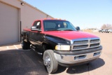 1999 DODGE RAM 3500 4X4 EXTCAB PICKUP, S/N 1B7MF3360XJ543628, 24V CUMMINS, AUTO TRANS, OD READS