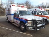 2008 FORD F350 AMBULANCE, S/N 1FDWF36RS8ED18318, DIESEL ENG, AUTO TRANS, OD READS 129187
