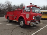 1974 IHC CARGOSTAR 1950B BOARDMAN FIRE TRUCK, S/N 22795DCA17310, DIESEL ENG, 5 SPD TRANS, OD READS