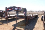 HAUL AROUND 40' T/A GOOSENECK FLATBED TRAILER, S/N 1H9FC36205E292381, ROLLING TAILBOARD