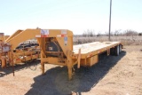 1999 GOOSENECK...9931X-8 T/A EQUIPMENT TRAILER, S/N 16GL73125XB032429, 24' DECK, ELECT OVER HYD, DOV
