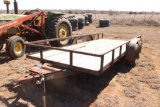 16' T/A UTILITY TRAILER, BILL OF SALE...