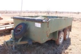 10'X8' T/A PINTLE HITCH TRAILER, BILL OF SALE...