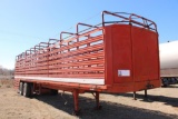 40X8 T/A GROUND LOAD LIVESTOCK TRAILER, BILL OF SALE...