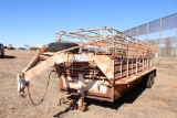 24' T/A GOOSENECK LIVESTOCK TRAILER, BUTTERFLY GATE, (2) DIVIDER GATES BILL OF SALE...