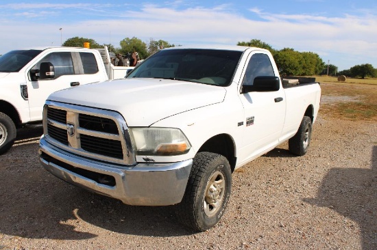 2012 DODGE RAM 2500 4X4 PICKUP, S/N 3C6LD5AT8CG264582, V8 GAS ENG, AUTO TRANS, OD READS 204345