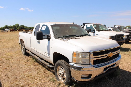 2011 CHEVY 2500HD 4X4 EXT CAB PICKUP, S/N 1GC2KXCG9BZ176743, V8 GAS ENG, AUTO TRANS