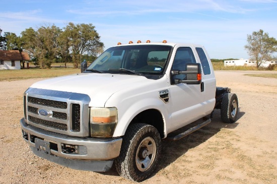2009 FORD F250 4X4 EXT CAB CAB & CHASSIS, S/N 1FTSX21Y09EA33178, V8 GAS ENG, AUTO TRANS, OD READS