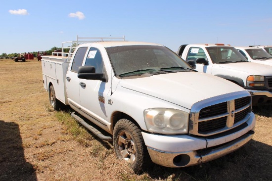 2007 DODGE RAM 2500 SERVICE TRUCK, S/N 3D7KR28C77G736440, CUMMINS ENG, AUTO TRANS, OD READS 312291
