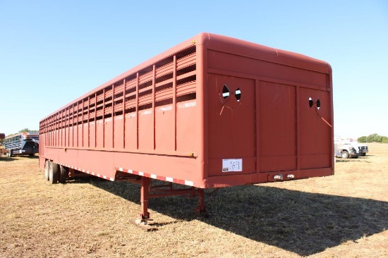 2002 SWE 51' GROUND LOAD T/A TRAILER, S/N 50GL43125, (4) DIVIDER GATES, BIG GATE W/ SLIDING DOOR,