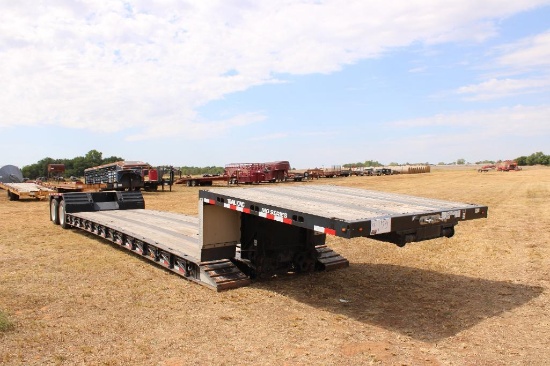 2018 TRAIL KING TK80MG RGN T/A TRAILER, S/N 1TKJ04825JW104833, 28' WELL, NEW 255/70R22.5 TIRES