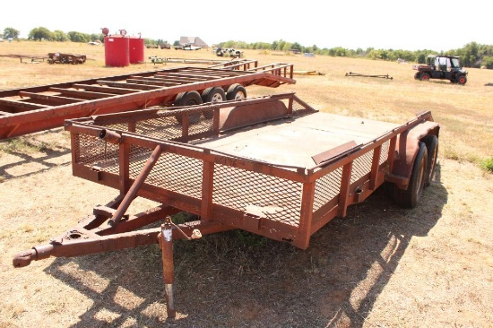 SHOPBILT 16' T/A BUMPERPULL TRAILER, NO TITLE...