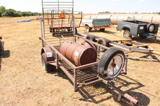 4' X9' S/A TRAILER W/GATE, NO TITLE...