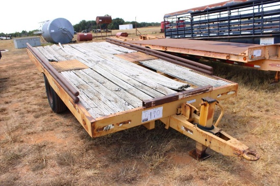 SHOPBILT S/A TILT TOP PINTLE HITCH TRAILER, NO TITLE...