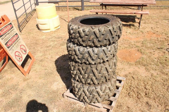 SET OF (4) ATV TIRES, (2) 27X9.00R14 & (2) 27X11.00R14