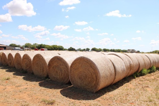 (10) 4X5 ROUND BALES OF BERMUDA/CLOVER HAY YOUR BID X 10