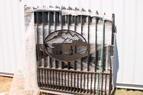 SET OF 14' ENTRY GATES W/ COW DESIGN