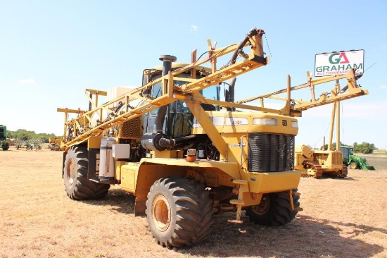 TERRAGATOR 8104 SPRAY RIG, S/N 84082205. DEERE DIESEL ENG, OD READS 69137 MILES, HOUR METER READS