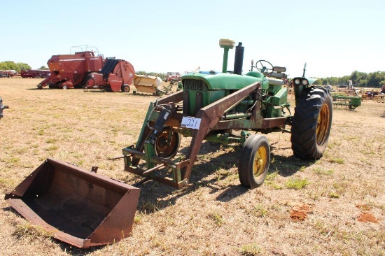 JOHN DEERE 4020 FARM TRACTOR, S/N 89024, FRONT END LOADER, 3PT, 540/1000 PTO, NEW STARTER & NEW