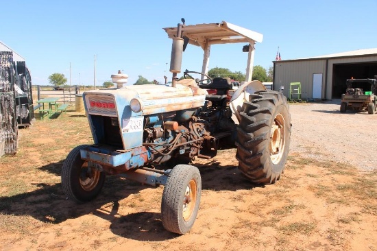 FORD 5000 FARM TRACTOR, HOUR METER READS 2040 HRS, CANOPY, 3PT, 540 PTO, 3 REMOTES