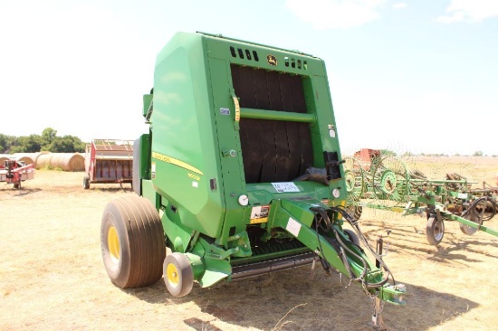 2018 JOHN DEERE 460M ROUND BALER, S/N 1E0460MDCJJ443306, 540 PTO, 2198 BALE COUNT ON MONITOR,