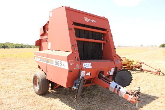 HESSTON 565A ROUND BALER, S/N 565A01694, 540 PTO...