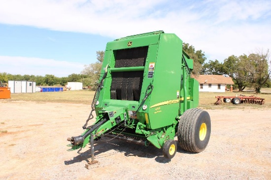 JOHN DEERE 469 MEGA WIDE PLUS ROUND BALER, 540 PTO, MONITOR IN OFFICE, SHOWS 17712 BALES ON MONITOR