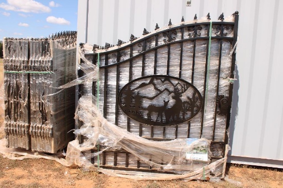 SET OF 14' ENTRY GATES W/ DEER DESIGN