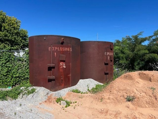(2) 8'X8' METAL TANKS W/ WALK IN DOORS, NO FLOOR, SELLS OFFSITE PONTOTOC COUNTY, STONEWALL OK. BU...