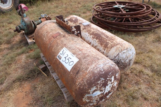 (2) PROPANE TANKS FOR PICKUP, (1) 100 GALLON & (1) 68 GALLON...