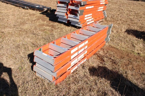 (5) FIBERGLASS LADDERS. SELLS AS A LOT. LOCATED IN YARD 1 ELMORE CITY...