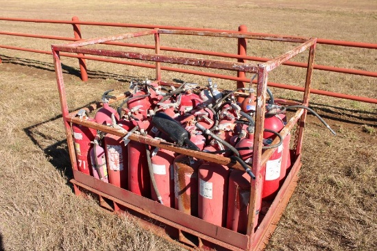 SKID OF FIRE EXTINQUISHERS. LOCATED IN YARD 1 ELMORE CITY...