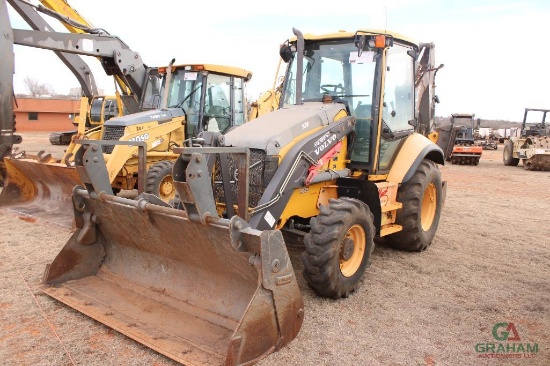 2014 VOLVO BL70B 4X4 LOADER BACKHOE, S/N 00330158, CLAM BKT W/FORKS, CAB, HOUR METER READS 2196 H...